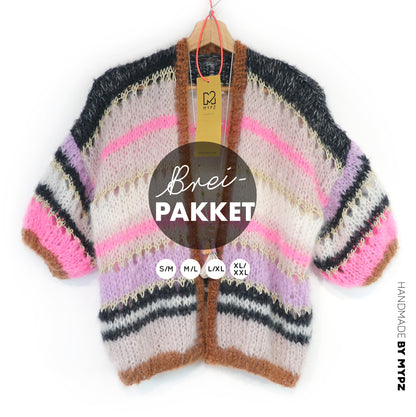 Knitting kit – MYPZ Light Mohair Cardigan Alexia No10 (ENG-NL-DE)