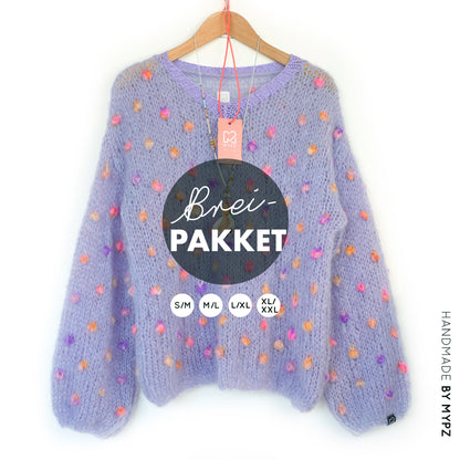 Breipakket – MYPZ Light Mohair trui Lavender no10 (ENG-NL)