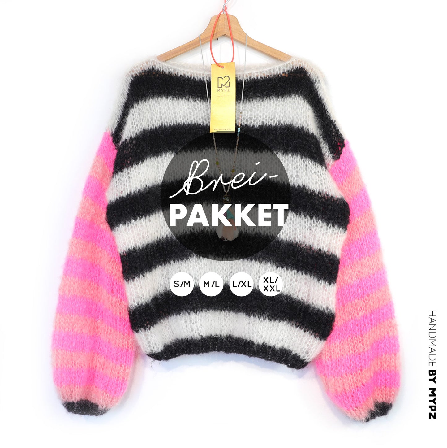 Breipakket – MYPZ Basic Light Mohair Pullover Melon-Candy no10 (ENG-NL-DE)