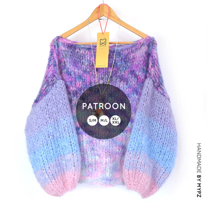 Breipatroon - MYPZ Basic Chunky Mohair Trui Heliotrope No15 (NL-ENG-DE)