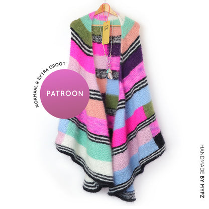 Knitting pattern - Big Cosy Cuddle Mohair Shawl No6 (ENG-NL)