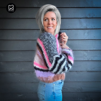 Breipakket – Kort Chunky Mohair Vest Alex No.12 (ENG-NL-DE)