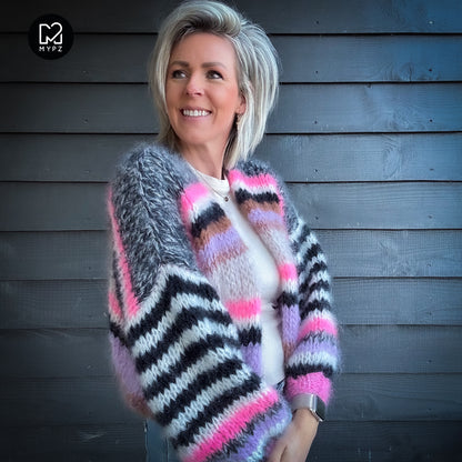 Breipakket – Kort Chunky Mohair Vest Alex No.12 (ENG-NL-DE)