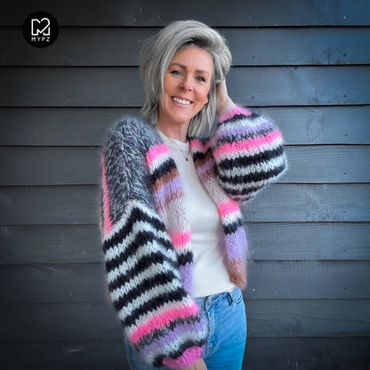 Breipakket – Kort Chunky Mohair Vest Alex No.12 (ENG-NL-DE)