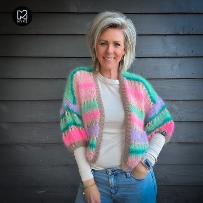 Knit pattern – MYPZ Light Mohair Cardigan Faby No10 (ENG-NL-DE)