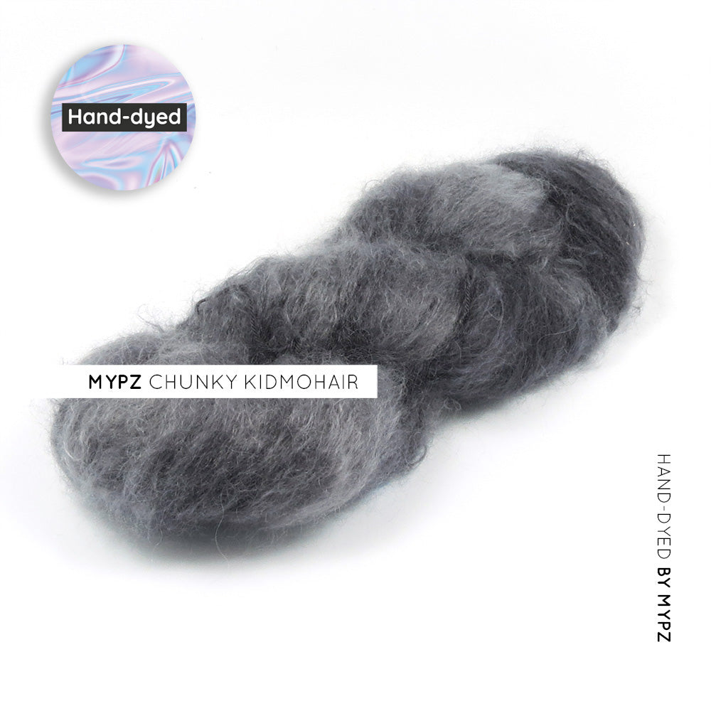 MYPZ Chunky kidmohair – hand-dyed Chalk Black