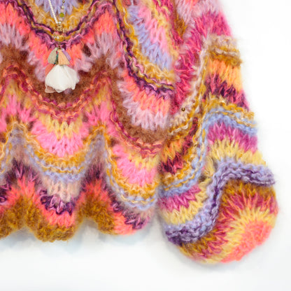 Breipakket – Chunky Mohair Pullover Colorflow Wave No.12 (ENG-NL-DE)