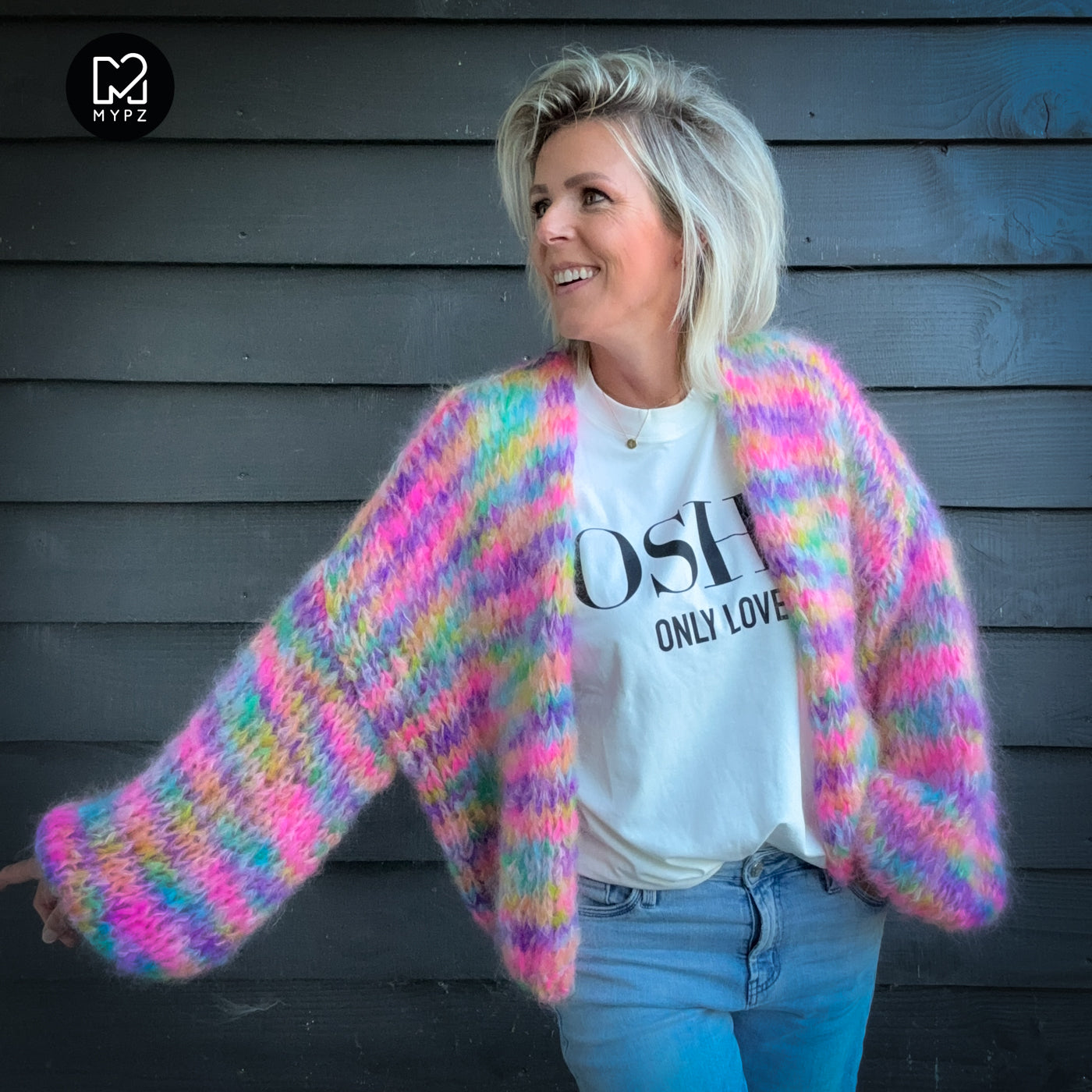 MYPZ Short Chunky Mohair Cardigan Maia