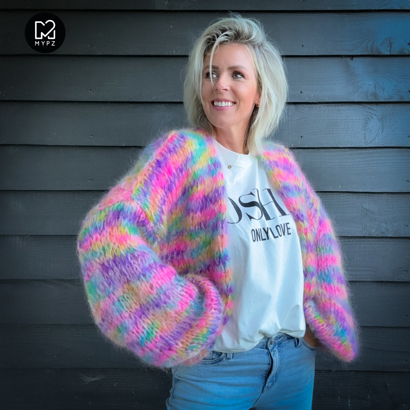 MYPZ Short Chunky Mohair Cardigan Maia