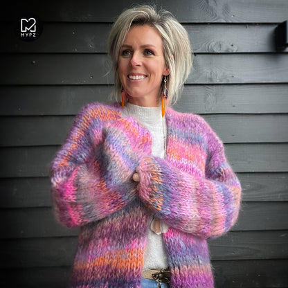 Breipatroon – MYPZ Chunky mohair cardigan Majestic No.15 (ENG-NL)