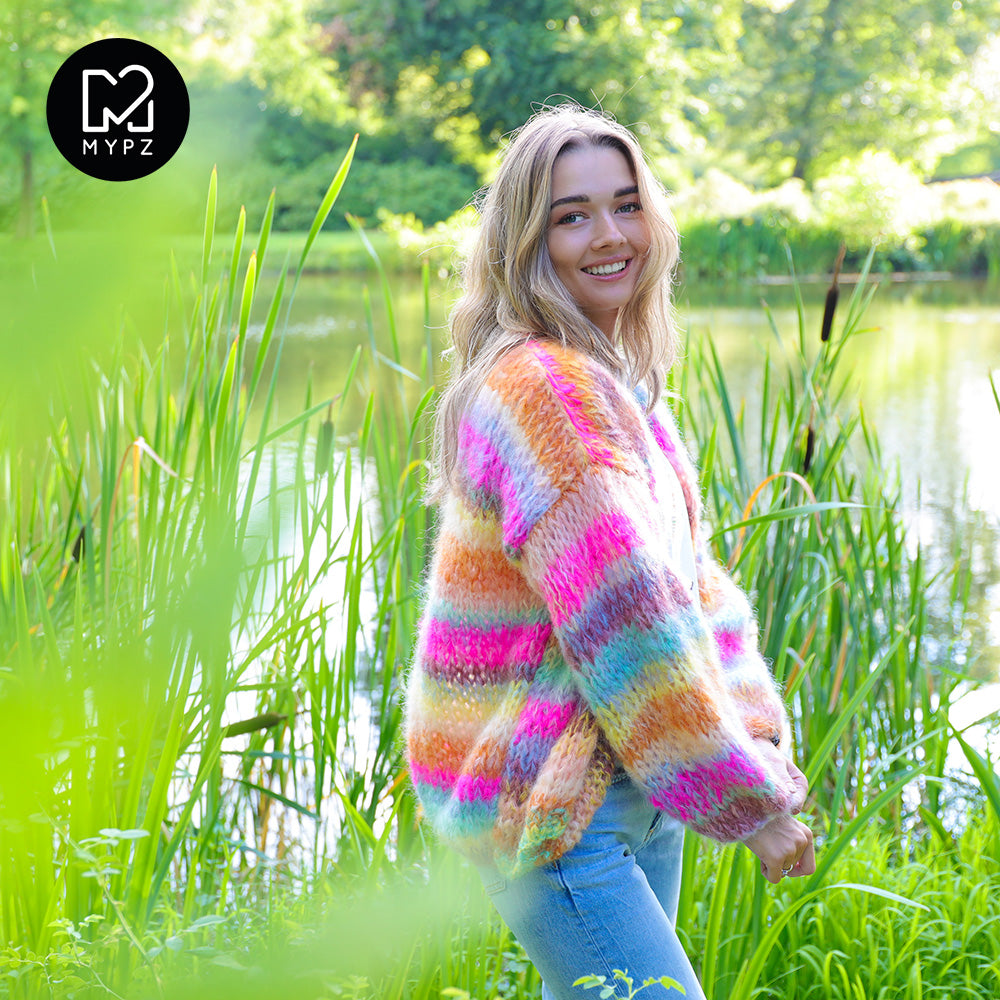 Breipakket – MYPZ Chunky Mohair vest Bright Moments No.15 (ENG-NL-ES)