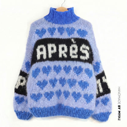 Breipakket – MYPZ Chunky Mohair trui Alpine Blue No.9 (ENG-NL-DE)