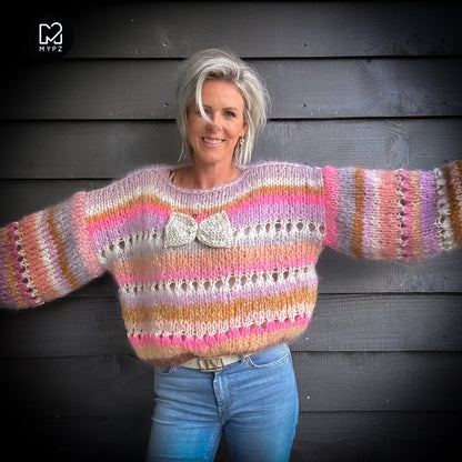 Knit pattern – Chunky Mohair Pullover Bijoux No.12 (ENG-NL-DE)