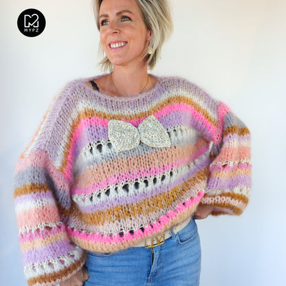 Knit pattern – Chunky Mohair Pullover Bijoux No.12 (ENG-NL-DE)