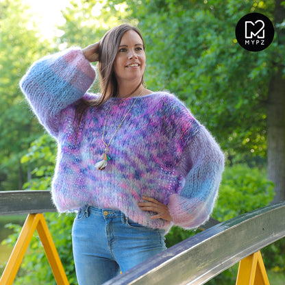 Knitting Kit – MYPZ Basic Chunky Pullover Heliotrope No15 (ENG-NL-DE)