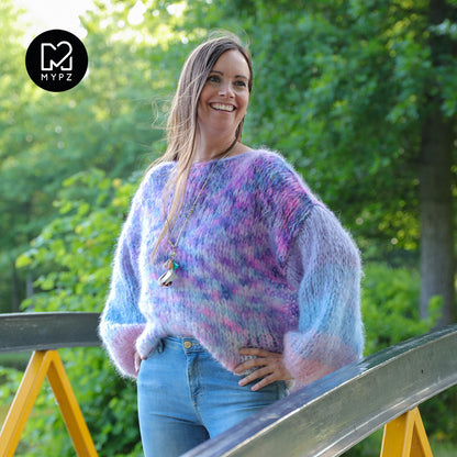 Knitting Kit – MYPZ Basic Chunky Pullover Heliotrope No15 (ENG-NL-DE)