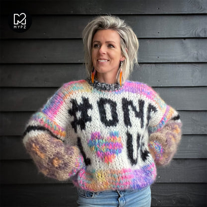 Breipatroon – MYPZ Chunky Mohair trui #ONELOVE No15 (ENG-NL)