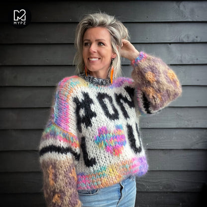 Breipatroon – MYPZ Chunky Mohair trui #ONELOVE No15 (ENG-NL)