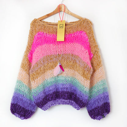 Knitting Kit – MYPZ Classic Mohair Pullover Rainbow No15 (ENG-NL)