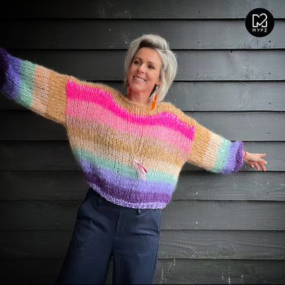 Knitting Kit – MYPZ Classic Mohair Pullover Rainbow No15 (ENG-NL)