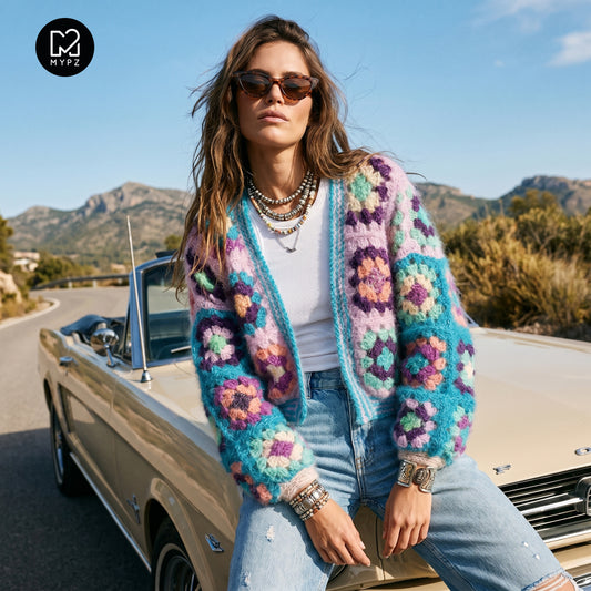 Haakpakket - MYPZ Granny square bomber vest Hailey  (ENG-NL)