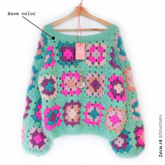Design your own kit - Haakpakket MYPZ Granny square Mohair trui (ENG-NL)