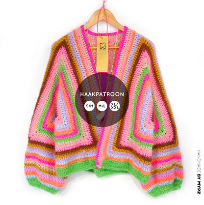 Haakpatroon - MYPZ Hexagon Cardigan Vibrant Soul (ENG-NL-DE)