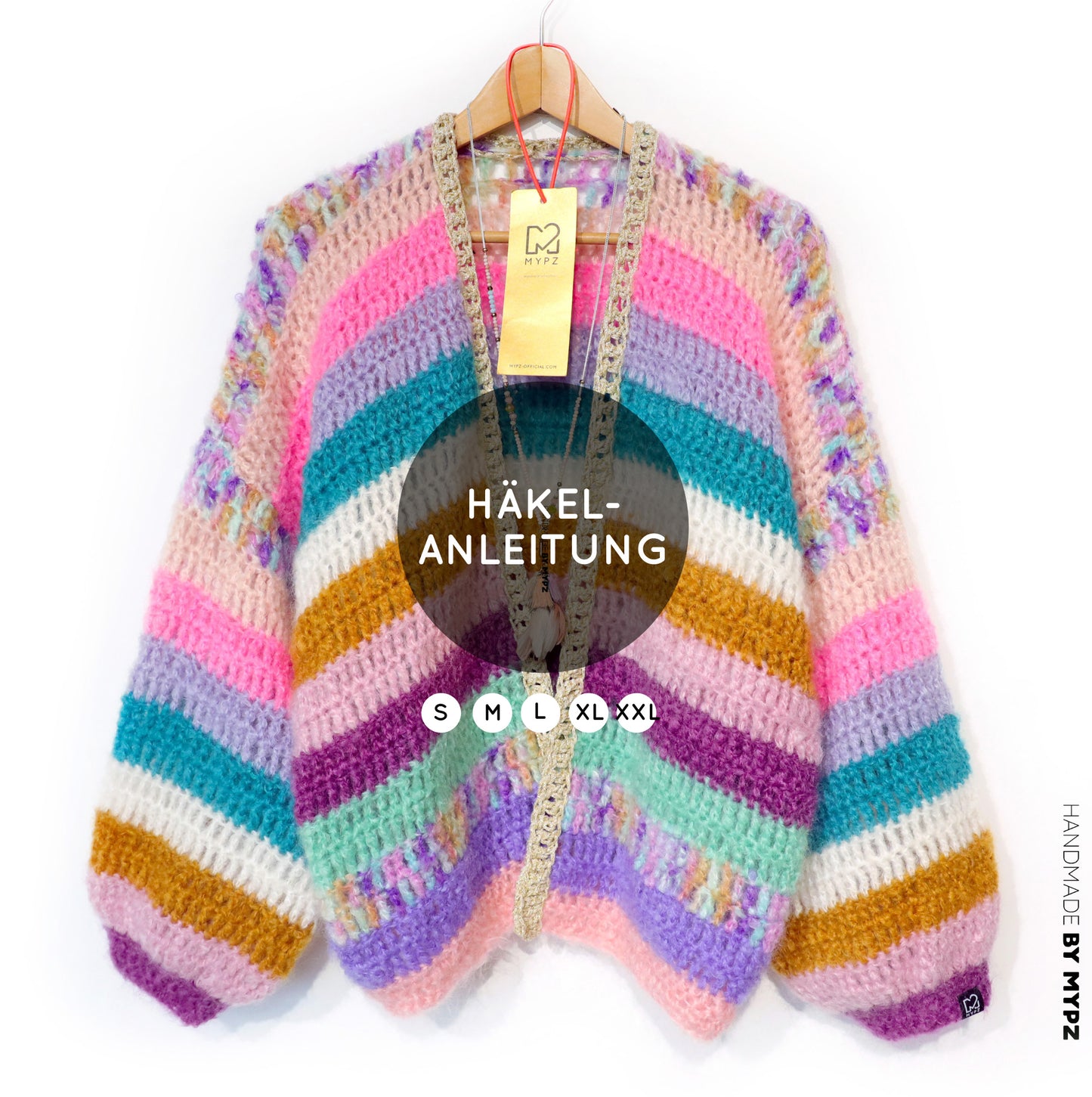 Haakpatroon - MYPZ Chunky Mohair cardigan Sunset Glow (ENG-NL-DE)
