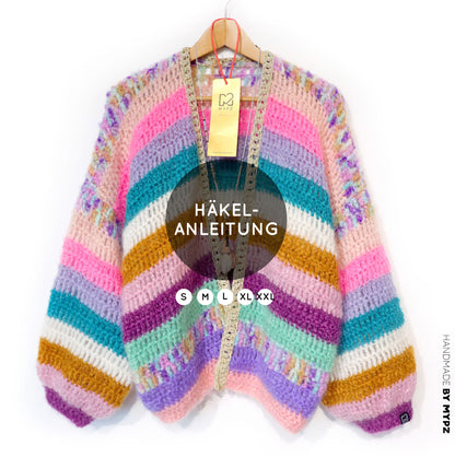 Haakpatroon - MYPZ Chunky Mohair cardigan Sunset Glow (ENG-NL-DE)