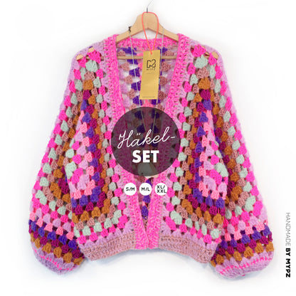 Haakpakket - MYPZ Hexagon Cardigan Violet Pop (ENG-NL-DE)