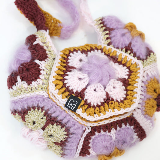 Crochet kit - MYPZ hexagon bag Champagne (ENG-NL-DE)