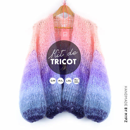 Breipakket – MYPZ kort Chunky Mohair vest Blue Sky No.15 (ENG-NL-DE)