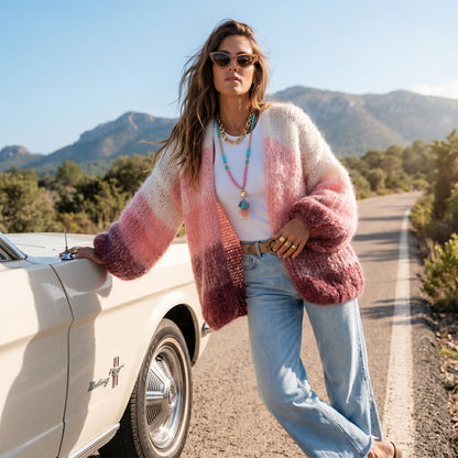 Ontwerp je eigen kit - Breipakket MYPZ Chunky Mohair Cardigan Gradient No 15 (ENG-NL-DE)