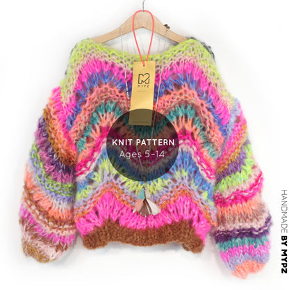 Breipatroon – MYPZ Chunky Mohair KIDS Pullover Wave No12 (ENG-NL-DE)