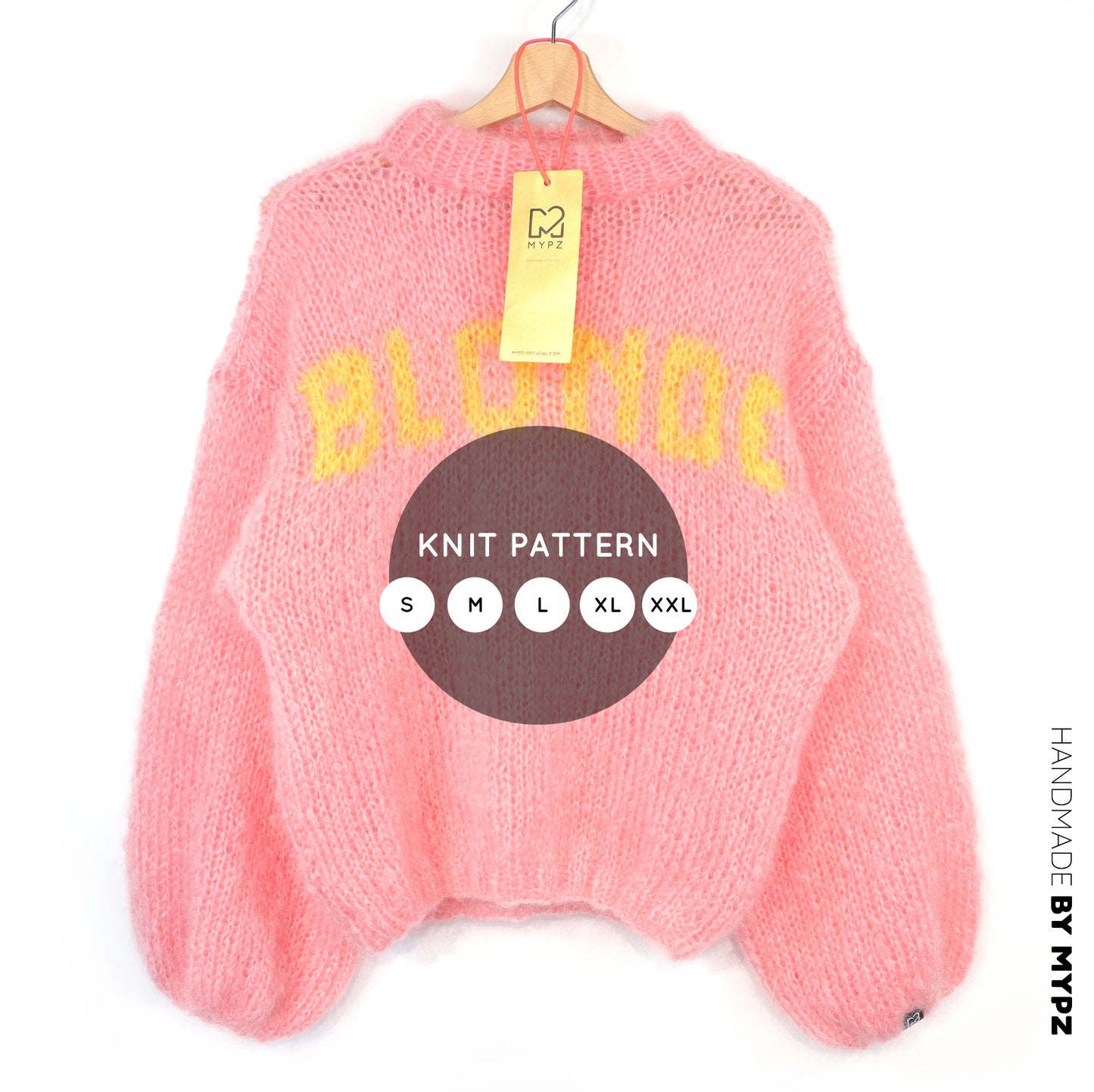 Breipatroon – MYPZ Light Mohair trui Blonde No8 (ENG-DE-NL)