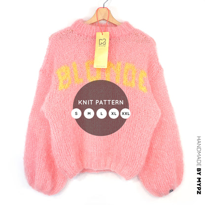 Breipatroon – MYPZ Light Mohair trui Blonde No8 (ENG-DE-NL)