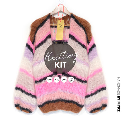 Knitting kit – MYPZ Basic Light Mohair Cardigan Jeanie No10 (ENG-NL-DE)