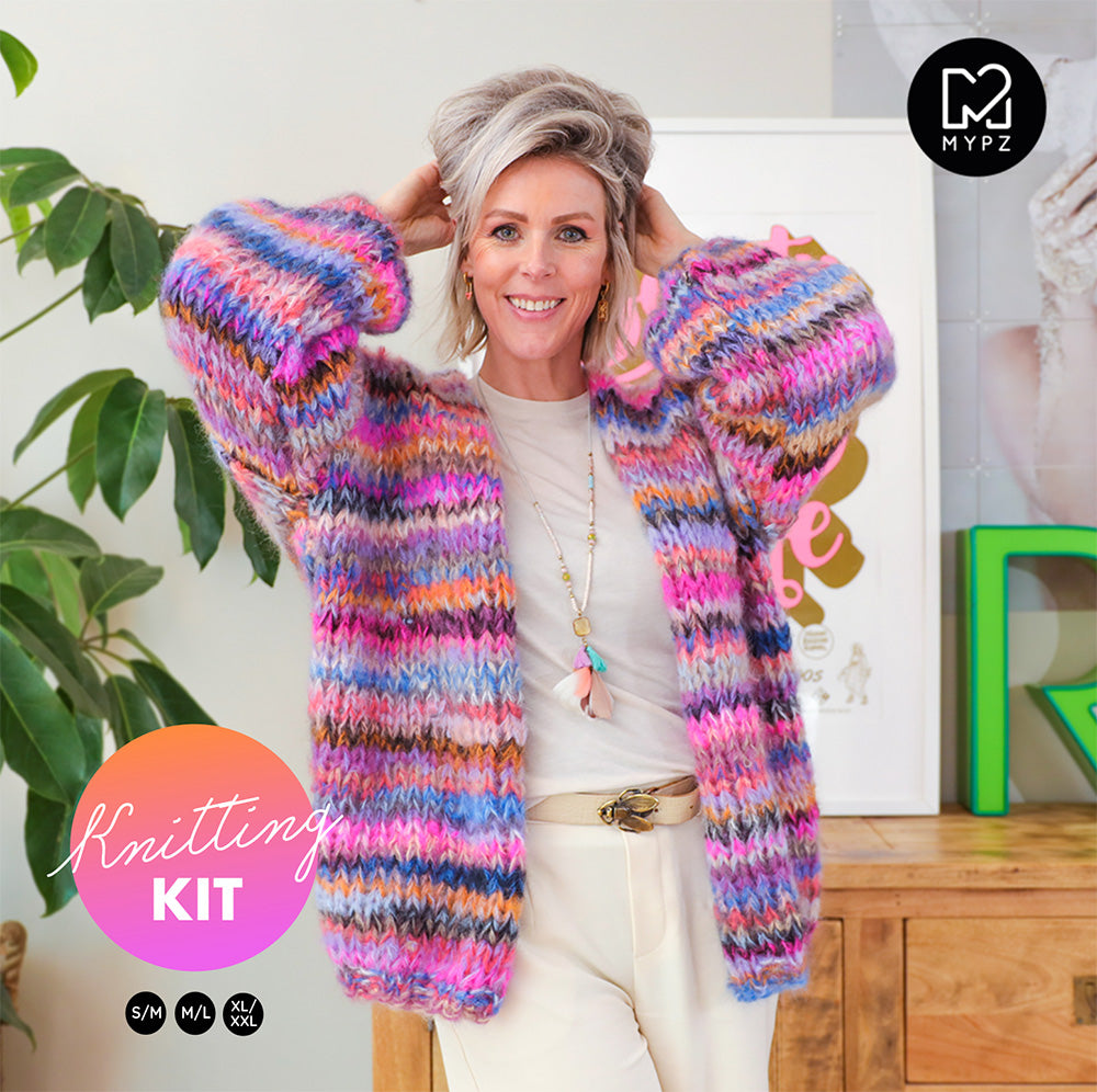 Breipakket – MYPZ  Chunky Mohair Cardigan Flirty No15 (ENG-NL)