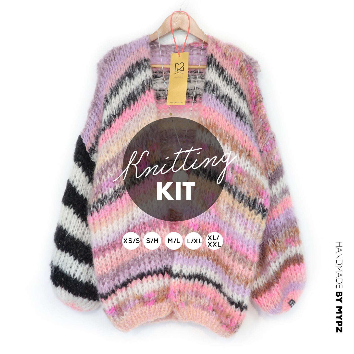 Breipakket – MYPZ Chunky Mohair Cardigan Funky Caramel No.15 (ENG-NL-DE)