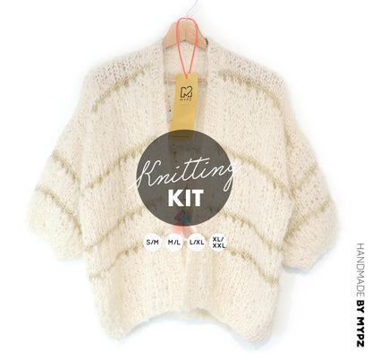 Knitting kit – MYPZ Light Alpaca Cardigan Morning Meadow No10 (ENG-NL-DE)