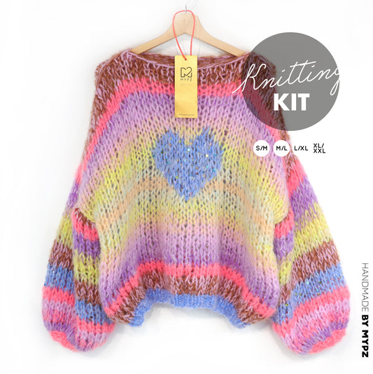 Breipakket – MYPZ korte Chunky Alpaca-Mohair trui Lake No15 (ENG-NL-DE)