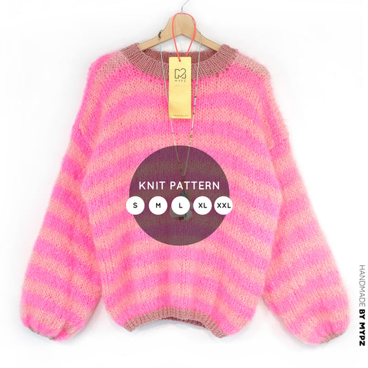 Breipatroon – MYPZ Light Mohair Pullover Sweet Bubblegum No8 (ENG-DE-NL)