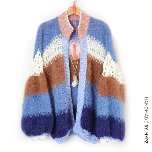 MYPZ Light Mohair Cardigan Blue Pop