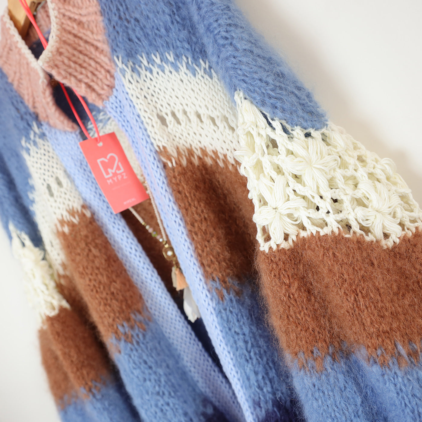 MYPZ Light Mohair Cardigan Blue Pop