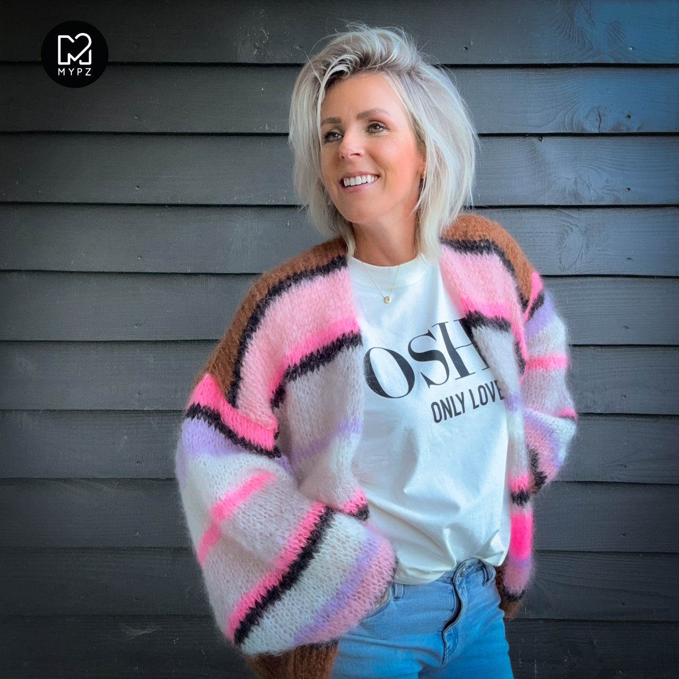 Knitting kit – MYPZ Basic Light Mohair Cardigan Jeanie No10 (ENG-NL-DE)