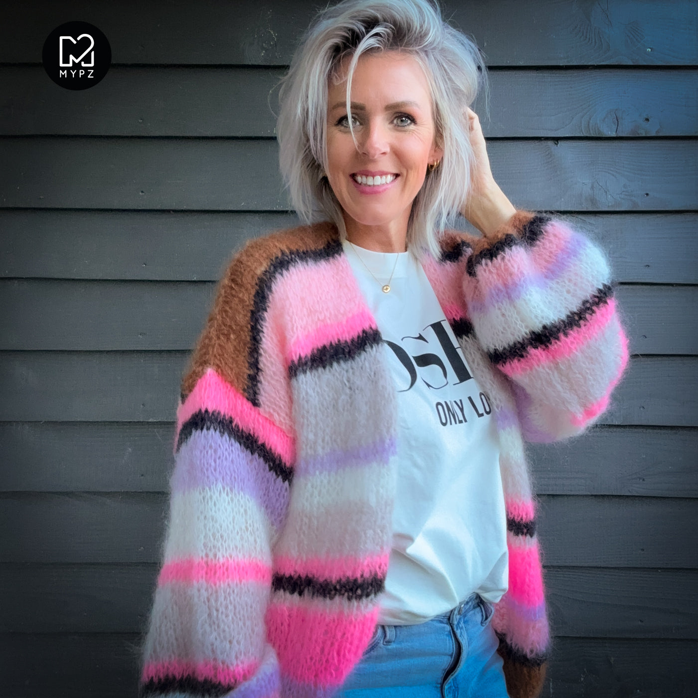 Knitting kit – MYPZ Basic Light Mohair Cardigan Jeanie No10 (ENG-NL-DE)