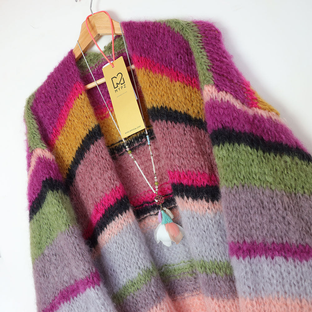 Knitting kit – MYPZ Basic Light Mohair Cardigan Willow No10 (ENG-NL)