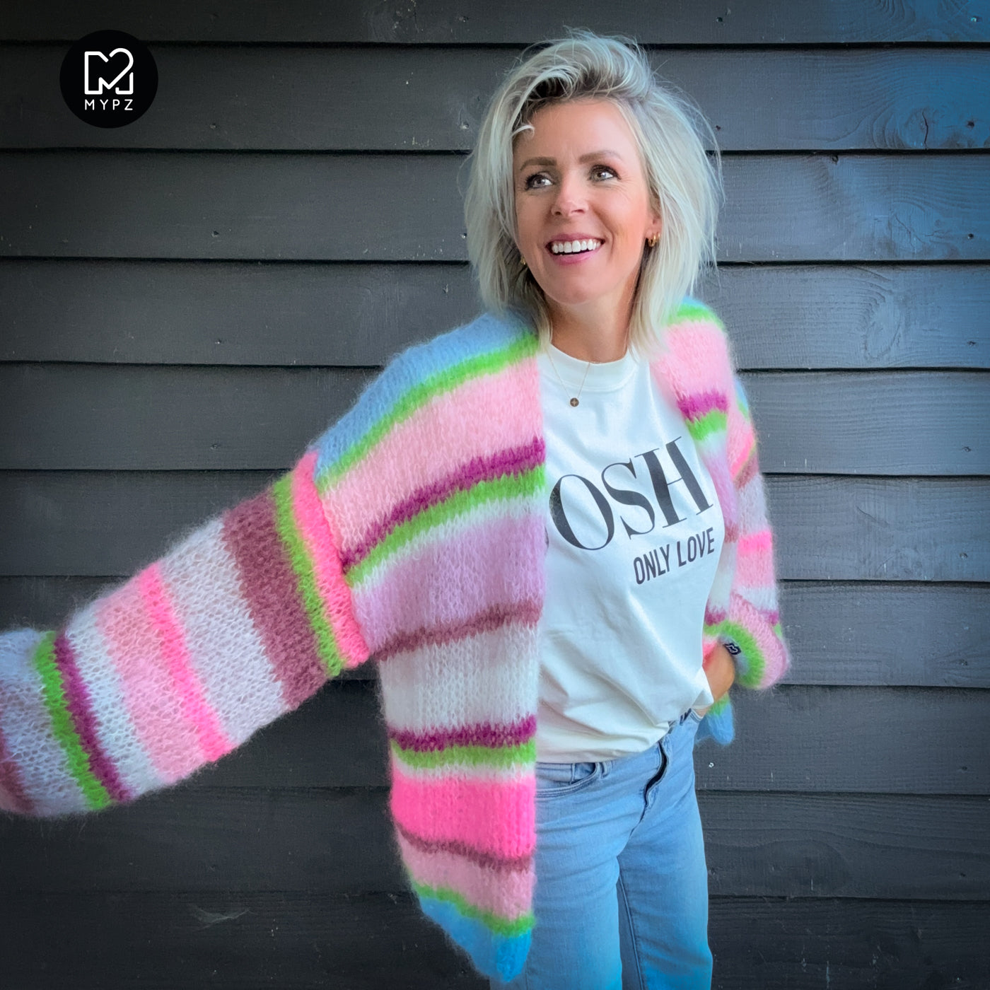 MYPZ Light Mohair cardigan Candy Clouds