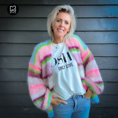 MYPZ Light Mohair cardigan Candy Clouds