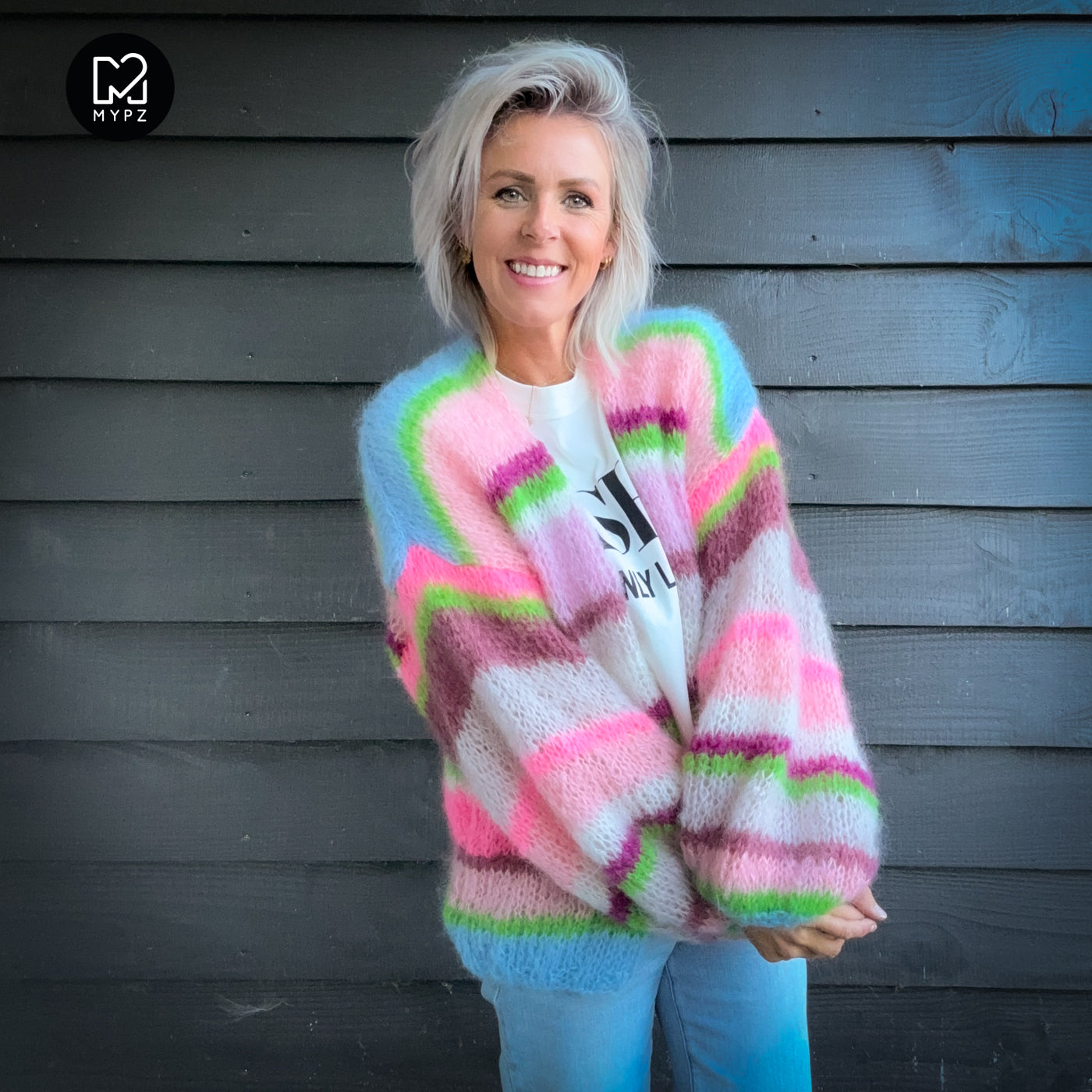 MYPZ Light Mohair cardigan Candy Clouds